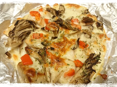 鮭と舞茸のチーズホイル焼き